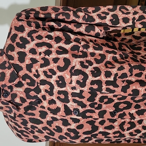 NWT Missguided Animal Leopard Print Oversized Button Up Shirt Dress Size 6 - Picture 3 of 4